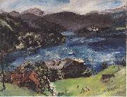 Lovis Corinth Walchensee, Landscape with cattle Germany oil painting artist